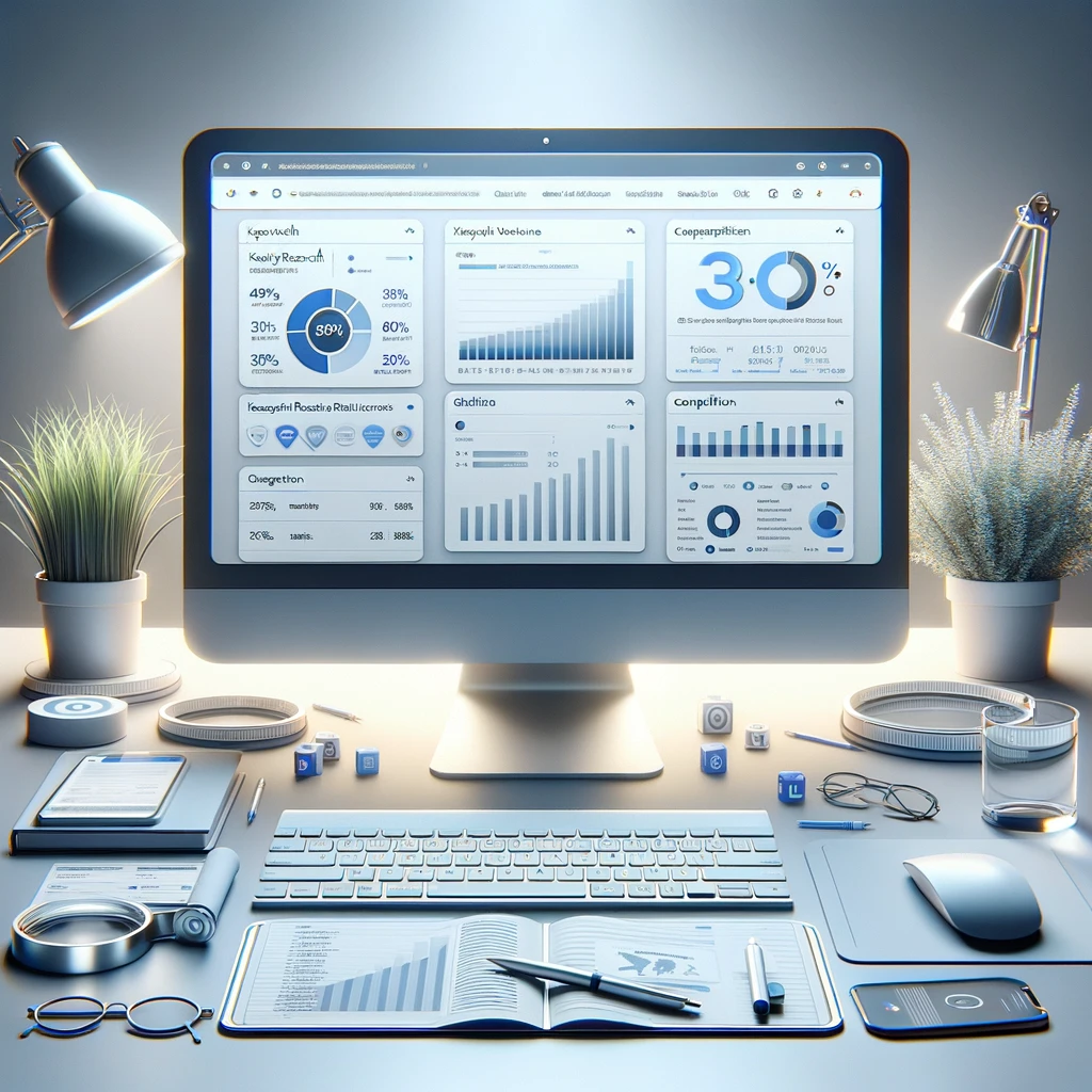 Panel avanzado de rastreo de posicionamiento de keywords mostrando estrategias de monitoreo diario vs. semanal