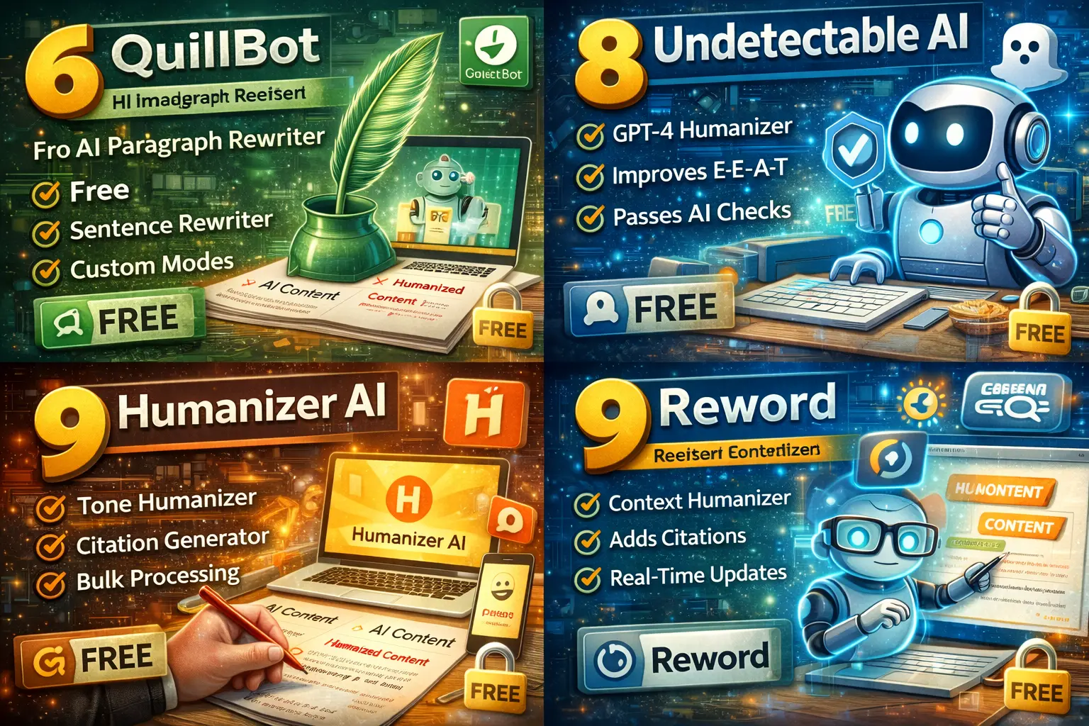 Best Free AI Humanizers and Rewriters 2026