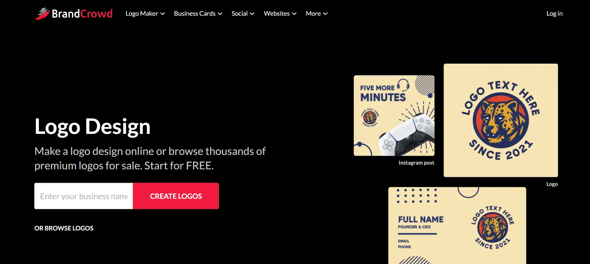 BrandCrowd Instant Logo Generator