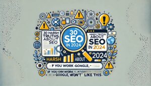 '30 Harsh Truths about SEO in 2024 (spoiler_ if you work at Google, you won't like this)'.