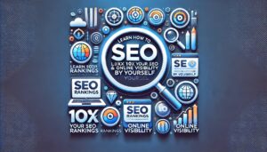 'Learn How to 10x Your SEO Rankings & Online Visibility by Yourself'.